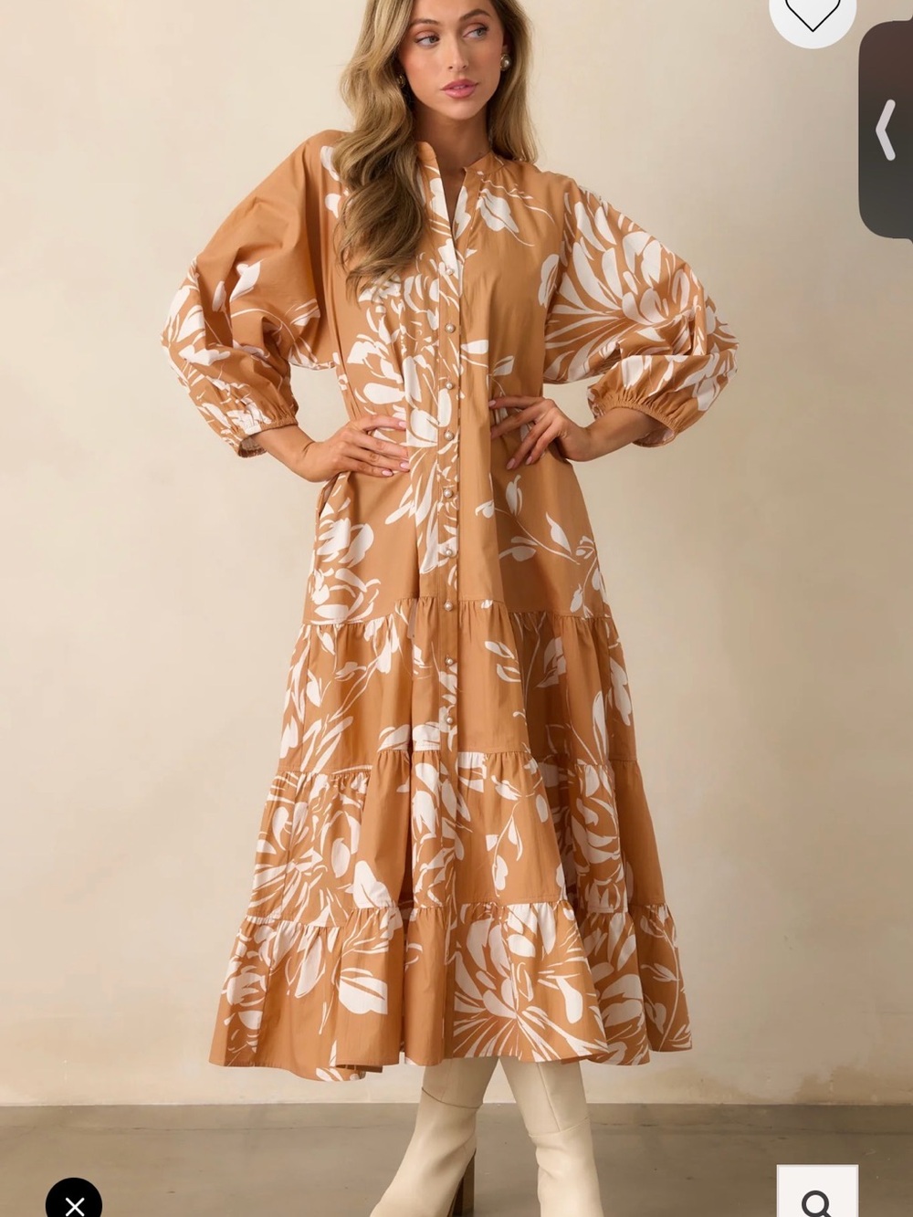 Prosperina Adelaide Fawn Brown Dress Size XS NWT